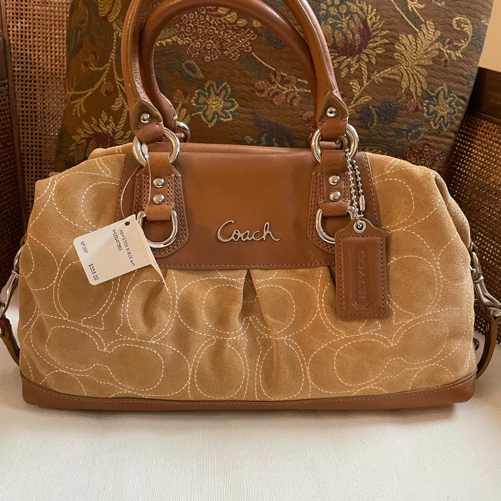 Coach Suede Satchel Handbag